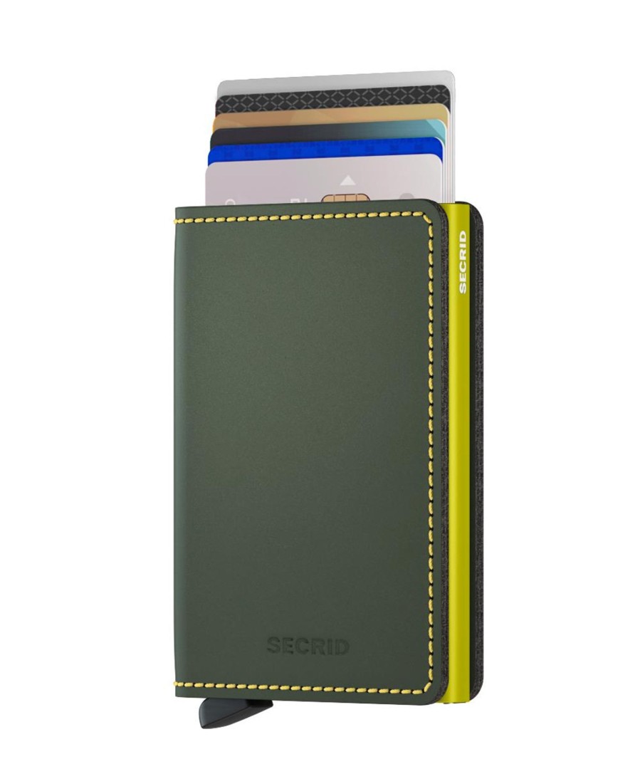 Portemonnees Secrid | Secrid Slimwallet Matte Green Lime